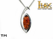 Jewellery SILVER sterling pendant.  Stone: amber. TAG: ; name: P-841-1; weight: 3.15g.
