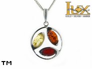 Jewellery SILVER sterling pendant.  Stone: amber. TAG: ; name: P-841-2; weight: 3.8g.
