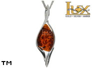 Jewellery SILVER sterling pendant.  Stone: amber. TAG: ; name: P-856-1; weight: 5.1g.