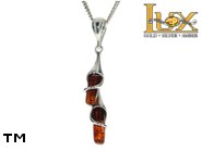 Jewellery SILVER sterling pendant.  Stone: amber. TAG: modern; name: P-866-1; weight: 2.8g.