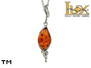 Jewellery SILVER sterling pendant.  Stone: amber. TAG: ; name: P-878; weight: 3.1g.