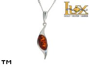 Jewellery SILVER sterling pendant.  Stone: amber. TAG: ; name: P-882; weight: 1.8g.