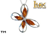 Jewellery SILVER sterling pendant.  Stone: amber. Butterfly. TAG: nature, animals; name: P-883; weight: 4.3g.