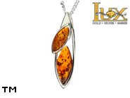 Jewellery SILVER sterling pendant.  Stone: amber. TAG: ; name: P-902; weight: 2.35g.