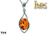 Jewellery SILVER sterling pendant.  Stone: amber. TAG: ; name: P-904-1; weight: 2.1g.