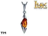 Jewellery SILVER sterling pendant.  Stone: amber. TAG: ; name: P-914; weight: 2.05g.