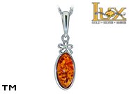 Jewellery SILVER sterling pendant.  Stone: amber. TAG: nature; name: P-918; weight: 1.5g.