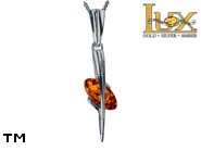Jewellery SILVER sterling pendant.  Stone: amber. TAG: ; name: P-946; weight: 4g.