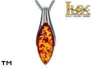 Jewellery SILVER sterling pendant.  Stone: amber. TAG: ; name: P-949; weight: 2.05g.