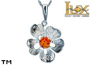 Jewellery SILVER sterling pendant.  Stone: amber. TAG: nature; name: P-955; weight: 3g.