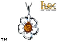 Jewellery SILVER sterling pendant.  Stone: amber. TAG: nature; name: P-956-2; weight: 2.7g.