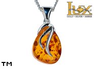 Jewellery SILVER sterling pendant.  Stone: amber. TAG: ; name: P-957; weight: 2.85g.