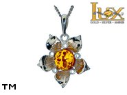 Jewellery SILVER sterling pendant.  Stone: amber. TAG: nature; name: P-967; weight: 2.8g.