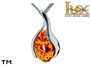 Jewellery SILVER sterling pendant.  Stone: amber. TAG: ; name: P-986; weight: 2.8g.