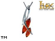 Jewellery SILVER sterling pendant.  Stone: amber. TAG: modern; name: P-995-1; weight: 4.1g.