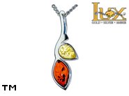 Jewellery SILVER sterling pendant.  Stone: amber. TAG: nature; name: P-997; weight: 1g.