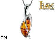 Jewellery SILVER sterling pendant.  Stone: amber. TAG: ; name: P-A18; weight: 3.45g.