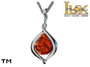 Jewellery SILVER sterling pendant.  Stone: amber. TAG: ; name: P-A35; weight: 2.3g.