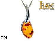 Jewellery SILVER sterling pendant.  Stone: amber. TAG: ; name: P-A47; weight: 2.4g.