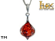 Jewellery SILVER sterling pendant.  Stone: amber. TAG: ; name: P-A48; weight: 2.5g.