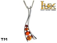 Jewellery SILVER sterling pendant.  Stone: amber. TAG: ; name: P-A59; weight: 2.6g.