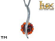 Jewellery SILVER sterling pendant.  Stone: amber. TAG: nature; name: P-A62; weight: 3.5g.