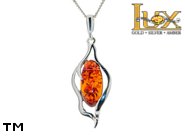 Jewellery SILVER sterling pendant.  Stone: amber. TAG: ; name: P-A71; weight: 3.1g.