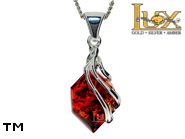 Jewellery SILVER sterling pendant.  Stone: amber. TAG: ; name: P-A83; weight: 2.2g.