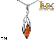 Jewellery SILVER sterling pendant.  Stone: amber. TAG: nature; name: P-D49; weight: 1.6g.