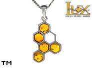 Jewellery SILVER sterling pendant.  Stone: amber. TAG: nature; name: P-H15; weight: 1.9g.