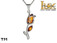 Jewellery SILVER sterling pendant.  Stone: amber. TAG: nature; name: P-H24; weight: 2g.