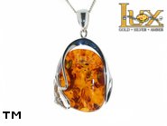 Jewellery SILVER sterling pendant.  Stone: amber. TAG: unique; name: PU-06D; weight: 13g.