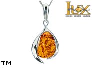 Jewellery SILVER sterling pendant.  Stone: amber. TAG: unique; name: PU-06i; weight: 6g.
