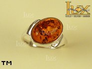 Jewellery SILVER sterling ring.  Stone: amber. TAG: clasic; name: R-001-2; weight: 2.5g.
