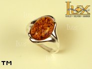 Jewellery SILVER sterling ring.  Stone: amber. TAG: ; name: R-007; weight: 3g.