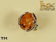 Jewellery SILVER sterling ring.  Stone: amber. TAG: ; name: R-015; weight: 4g.