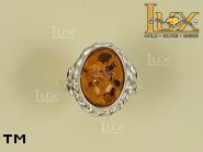 Jewellery SILVER sterling ring.  Stone: amber. TAG: ; name: R-01G; weight: 2.75g.