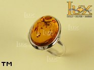 Jewellery SILVER sterling ring.  Stone: amber. TAG: ; name: R-02G; weight: 3.5g.