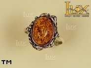 Jewellery SILVER sterling ring.  Stone: amber. TAG: ; name: R-036; weight: 3.4g.