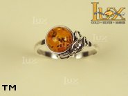 Jewellery SILVER sterling ring.  Stone: amber. TAG: ; name: R-039; weight: 2.4g.