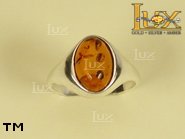 Jewellery SILVER sterling ring.  Stone: amber. TAG: ; name: R-065-3; weight: 3.2g.