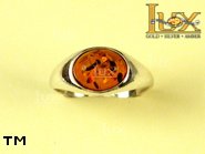 Jewellery SILVER sterling ring.  Stone: amber. TAG: ; name: R-065; weight: 2.6g.