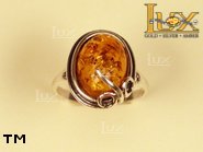 Jewellery SILVER sterling ring.  Stone: amber. TAG: clasic; name: R-111; weight: 3.1g.