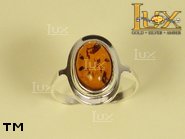 Jewellery SILVER sterling ring.  Stone: amber. TAG: ; name: R-125-1; weight: 3g.