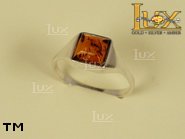 Jewellery SILVER sterling ring.  Stone: amber. TAG: ; name: R-127; weight: 2.7g.