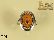 Jewellery SILVER sterling ring.  Stone: amber. TAG: ; name: R-155; weight: 3.2g.