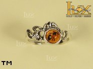 Jewellery SILVER sterling ring.  Stone: amber. TAG: ; name: R-156-2; weight: 2.7g.