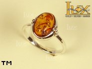 Jewellery SILVER sterling ring.  Stone: amber. TAG: ; name: R-177; weight: 3.2g.