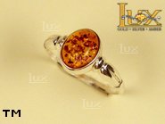 Jewellery SILVER sterling ring.  Stone: amber. TAG: ; name: R-207; weight: 3g.