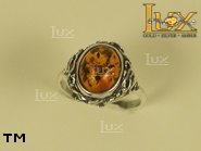 Jewellery SILVER sterling ring.  Stone: amber. TAG: ; name: R-214; weight: 3g.